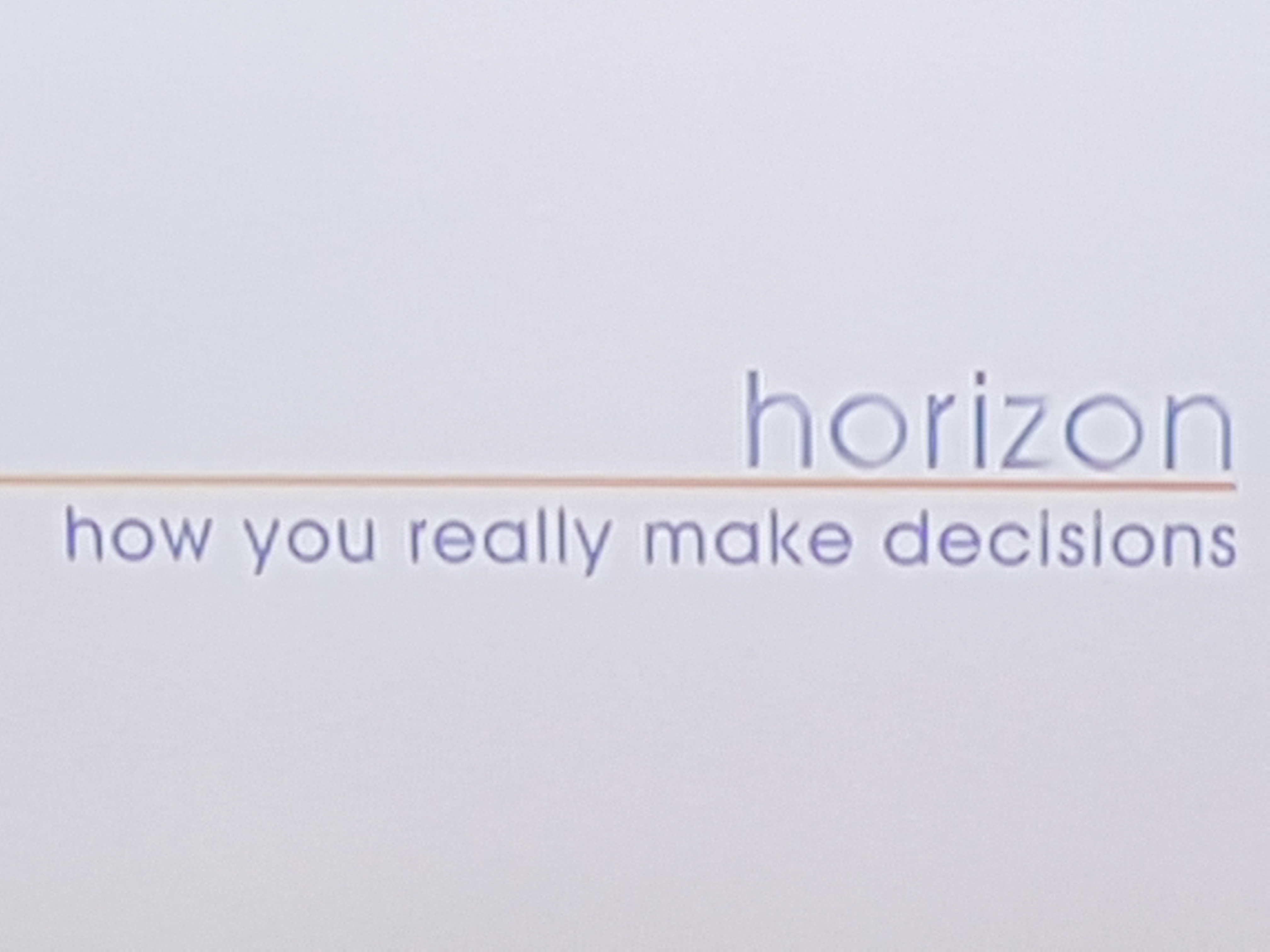 Horizon TV Doc episode